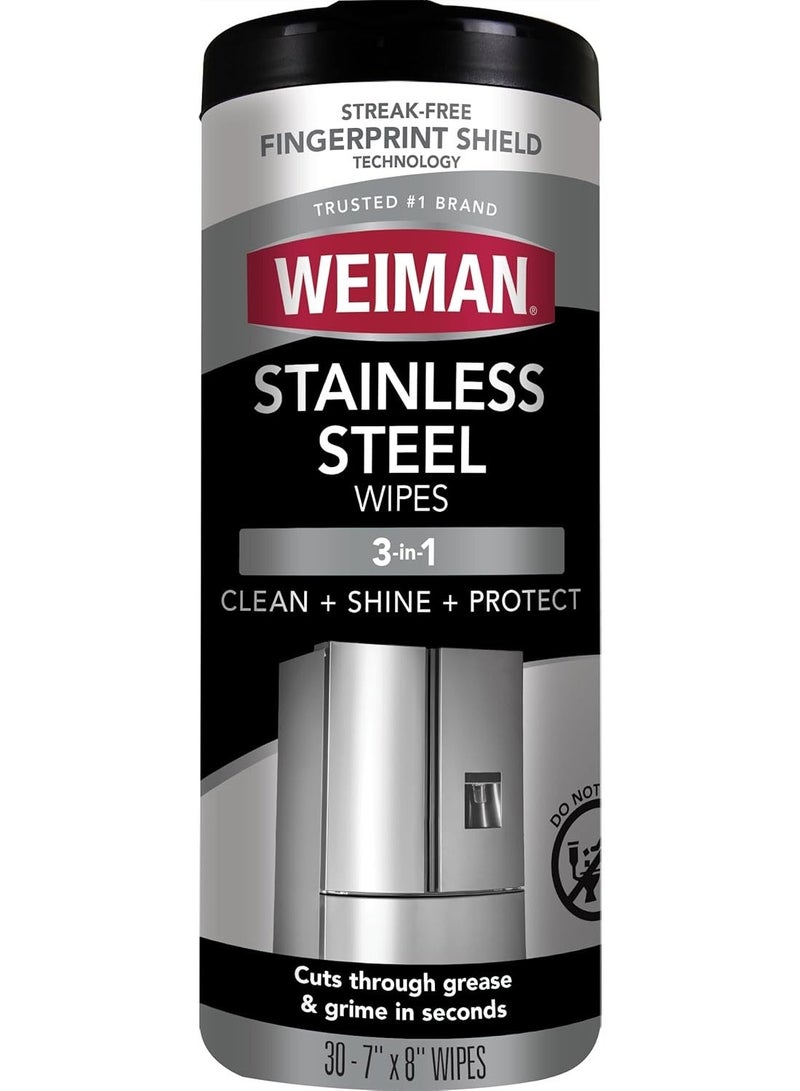 ويمان للفولاذ المقاوم للصدأ (30 قطعة) – تركيبة بدون خطوط للتنظيف والتلميعمناديل - Image 1