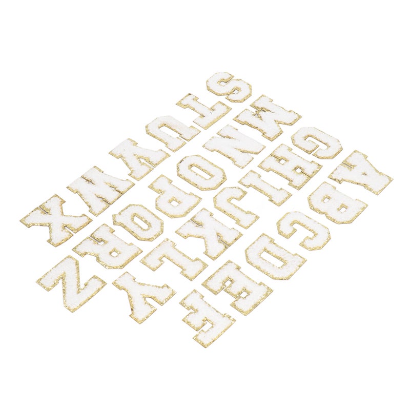 26 Pcs Letter Patches A to Z White Letter Patches DIY Personalized Decorative Repairing Embroidered Sewing Patches - Image 5