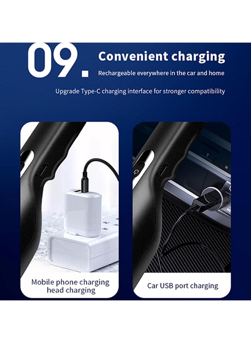 Denx Handheld Vacuum Cleaner, Cordless Vacuum Cleaner, 9000PA High Power Strong Suction Car Vacuum, Four Mode Vacuum Bed Mite Remover, Rechargeable, Lightweight Vacuum Cleaner for Mattress Quilts Clothes Carpet, Hard Floors, Pet Hair (Black)  - Image 4