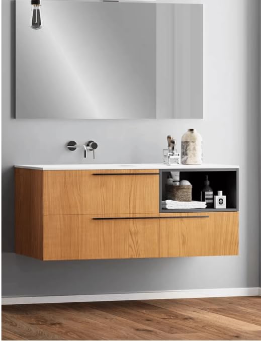 HOMSUN Peel & Stick Wood Grain Cabinet Removable Wallpaper - Waterproof, Self Adhesive, Brown Teak (12 in x 1.2 MTR) - Image 5