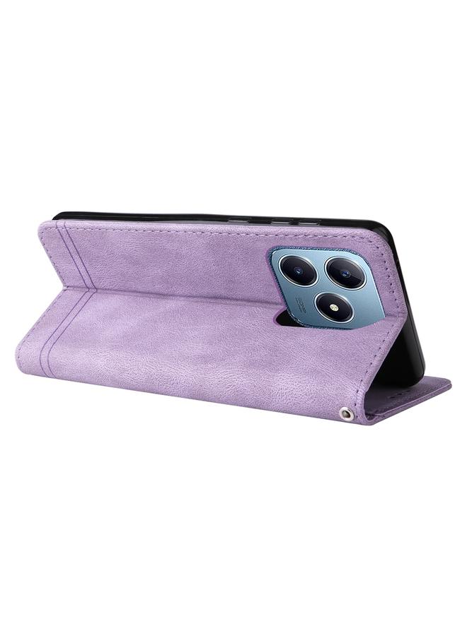 erorex Case For Realme C63 / C61 / Note 60 Skin Feel Life Tree Metal Button Leather Phone Case - Image 5