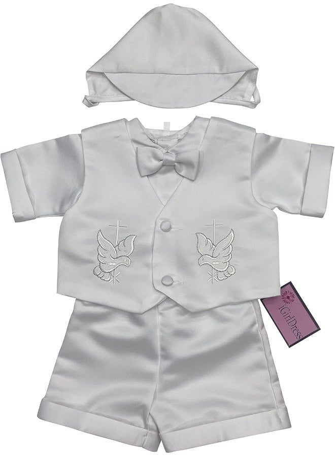 iGirlDress iGirldress Baby Toddler Boys Christening Short Sleeve Set  - Image 5