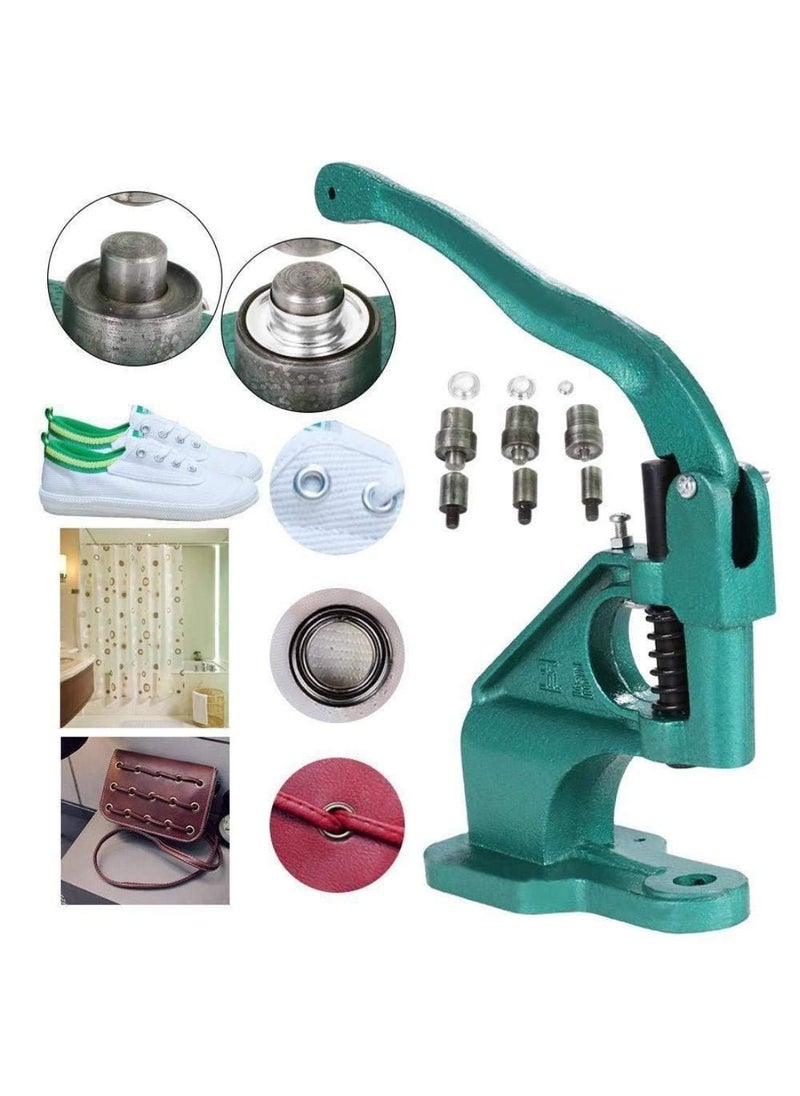 DIY Crafts DIY Crafts 1 Set HeavyDuty Cast Iron Hand Press Grommet Machine Kit Spring Eyelet Hole Punch Tool Dies Grommets for Fabric Leather More DIY Crafting Repair Set 301 20mm Die 078 inch Silver  - Image 2