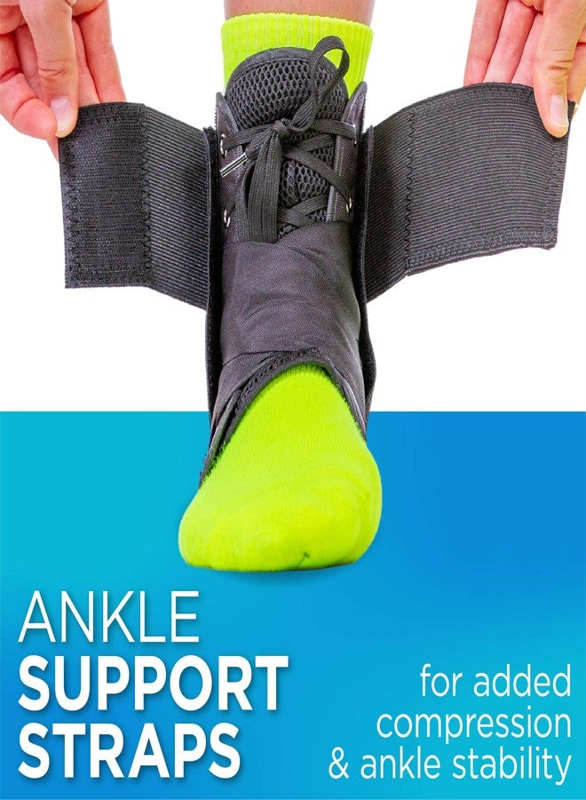 BraceAbility Sports Ankle Brace - Best Lace Up Figure 8 Sprained, Rolled or Twisted Active Support Wrap Stabilizer Splint for Basketball, Volleyball, Soccer, Working Out, Running Pain Treatment (XS) - Image 5