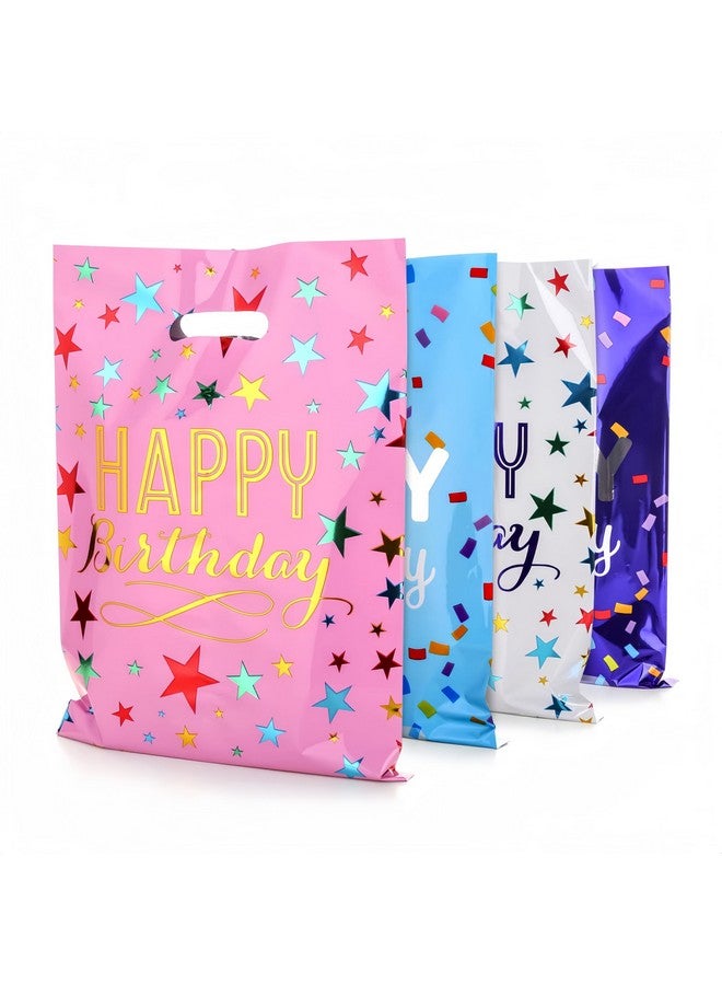 MAKABEE Medium(6.7 * 9.8inch) Happy Birthday Party Favor Bags 40 PCS Sustainable Goodies Loot Bags Bulk for Kids Baby Girls & Boys Birthday Return Gift 40 Packs - Image 1