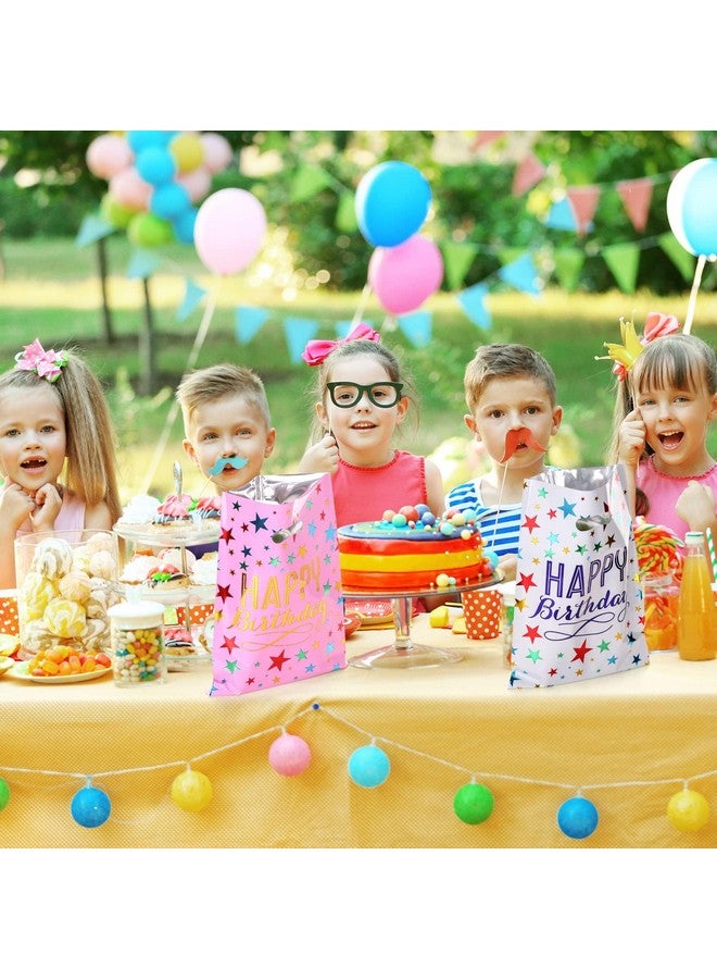 MAKABEE Medium(6.7 * 9.8inch) Happy Birthday Party Favor Bags 40 PCS Sustainable Goodies Loot Bags Bulk for Kids Baby Girls & Boys Birthday Return Gift 40 Packs - Image 2