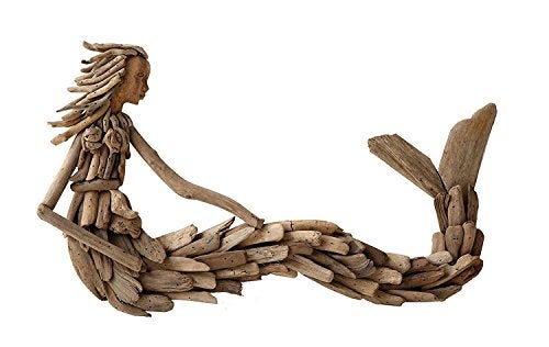 Creative Co-Op Driftwood Mermaid Wall Décor - Image 1