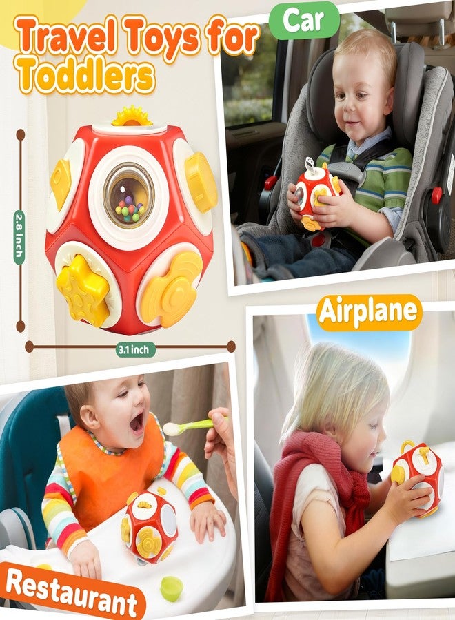 Chilvil Busy Cube Busy Board for 1 Year Old, Montessori Sensory Toys Airplane Car Travel Activities for 12-18 Month Boy Girl Gifts Valentine Day's Gifts Easter Basket Stuffer Gift for Baby Toddler - Image 3