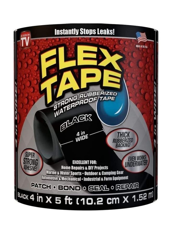 NIBEMINENT Strong Waterproof Flex Tape Black 1.52meter - Image 1