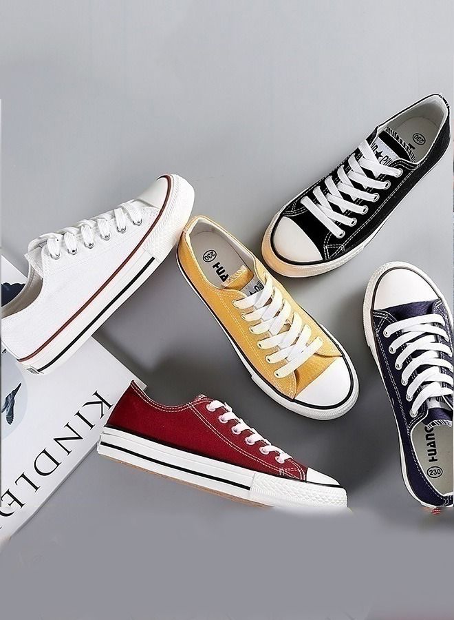 Beauenty Female low cut Top Canvas Sneakers Casual Lace up Canvas Shoes for Fashion White Walking Sneakers - Image 5