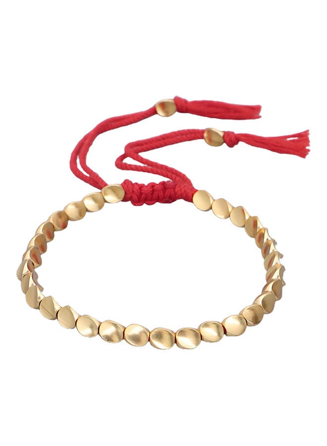 NIBEMINENT Handmade Braided Copper Beads Chain Bracelet - Image 1