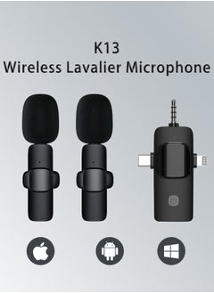 Generic 3 in 1 Wireless Lavalier Microphones for iPhone, iPad, Android, Camera, USB-C Microphone, 7-Hour Battery, Mini Microphone with Noise Reduction for Video Recording, Vlog, YouTube, TikTok  - Image 1