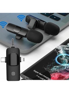 Generic 3 in 1 Wireless Lavalier Microphones for iPhone, iPad, Android, Camera, USB-C Microphone, 7-Hour Battery, Mini Microphone with Noise Reduction for Video Recording, Vlog, YouTube, TikTok  - Image 3