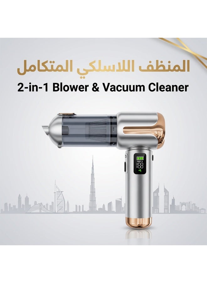 Teranorix Wireless 2-in-1 Blower & Vacuum Cleaner|20000PA High Suction|80000RPM Motor|Digital Display| Portable for Car/Home/Office Cleaning|Type-C Fast Charging|Wide Temperature Resistance - Image 1