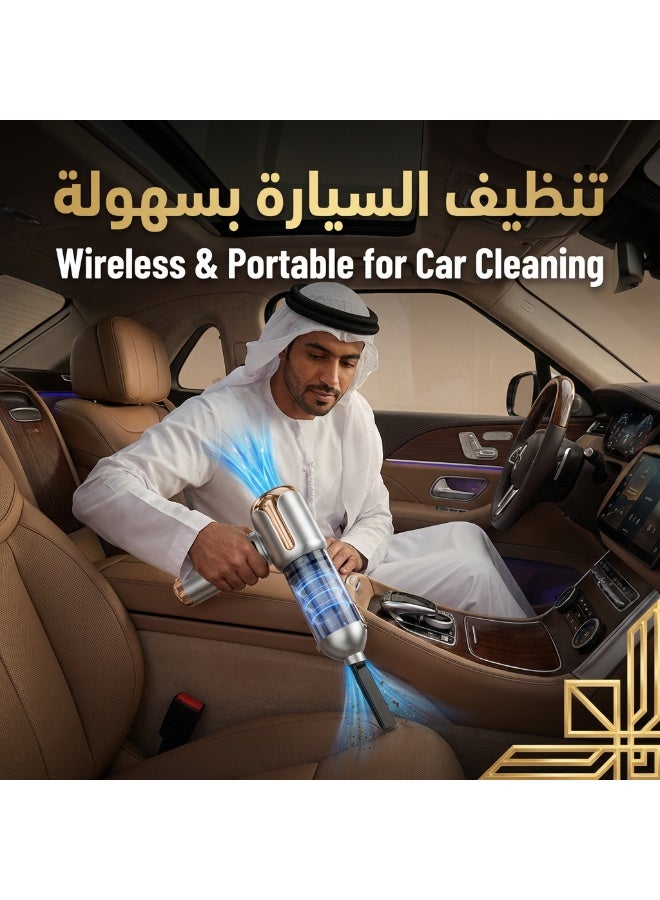 Teranorix Wireless 2-in-1 Blower & Vacuum Cleaner|20000PA High Suction|80000RPM Motor|Digital Display| Portable for Car/Home/Office Cleaning|Type-C Fast Charging|Wide Temperature Resistance - Image 4