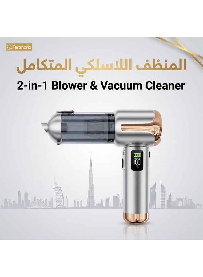 Teranorix Wireless 2-in-1 Blower & Vacuum Cleaner|20000PA High Suction|80000RPM Motor|Digital Display| Portable for Car/Home/Office Cleaning|Type-C Fast Charging|Wide Temperature Resistance - Image 1