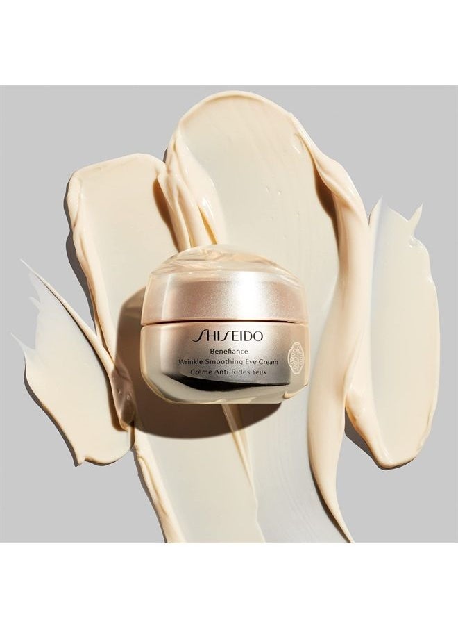 Shiseido - Benefiance Wrinkle Smoothing Eye Cream - 15 mL - Visibly Improves Five Types of Eye Wrinkles, Dark Circles & Puffiness - 48-HR Hydration - All Skin Types - Non-Comedogenic - Image 1