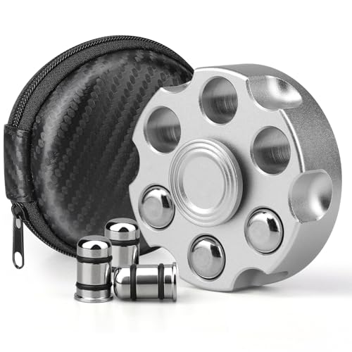 Amarlozn Alloy Metal Fidget Spinner Cool Handheld Fidgit Cube for Kids Adults Desk Toy Christmas Party Supplies Gifts for Classroom Office - Image 1