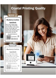 phomemo Bluetooth Wireless Label Printer M200 Label Makers Machine Compatible with Android iOS System  - Image 5