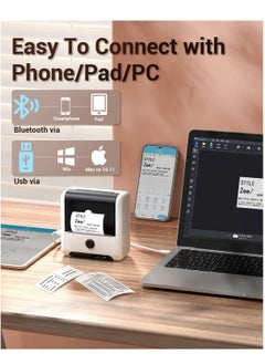 phomemo Bluetooth Wireless Label Printer M200 Label Makers Machine Compatible with Android iOS System  - Image 3