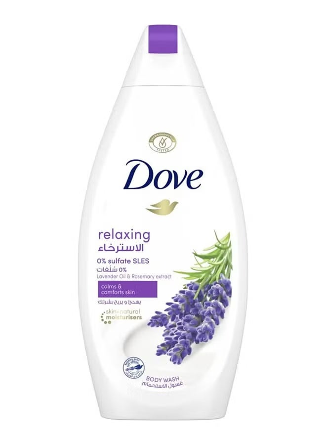 Dove Relaxing Body Wash with Lavender Oil and Rosemary Extract 500ml - Image 1