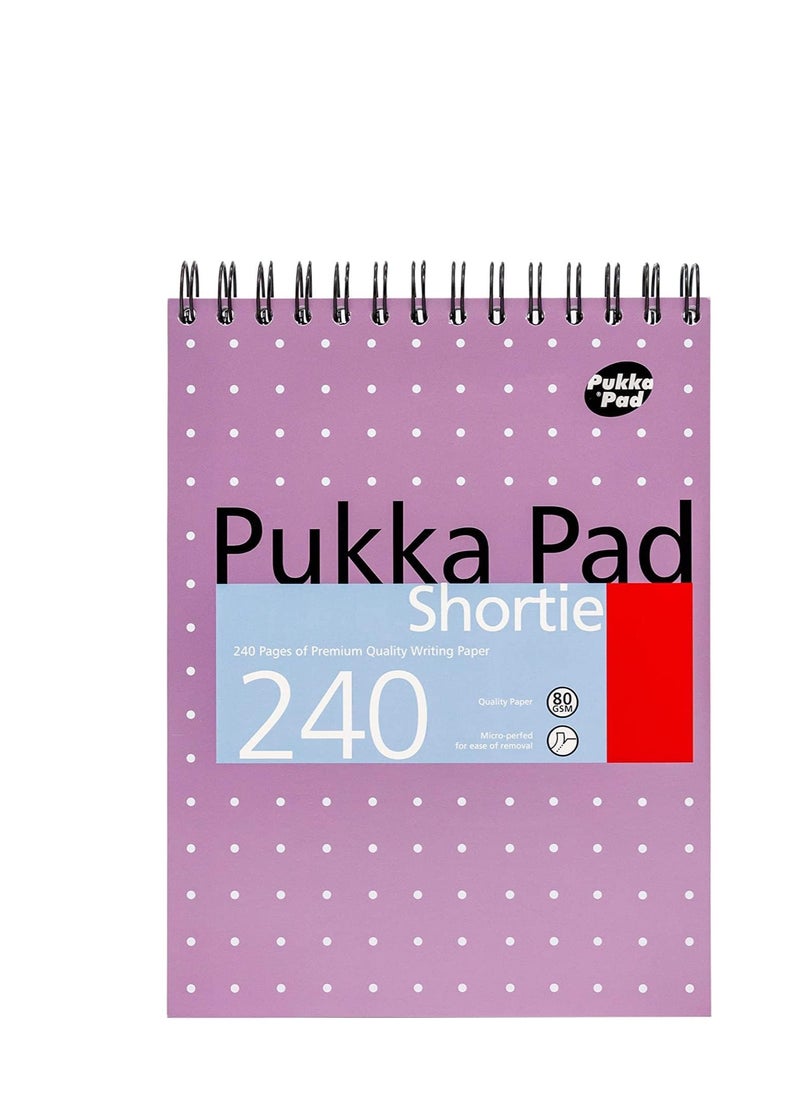 Pukka Pad - Pukka Pads SM024 A5 80gsm Shortie Writing Pad - Metallic-Pack of 3 - Image 1