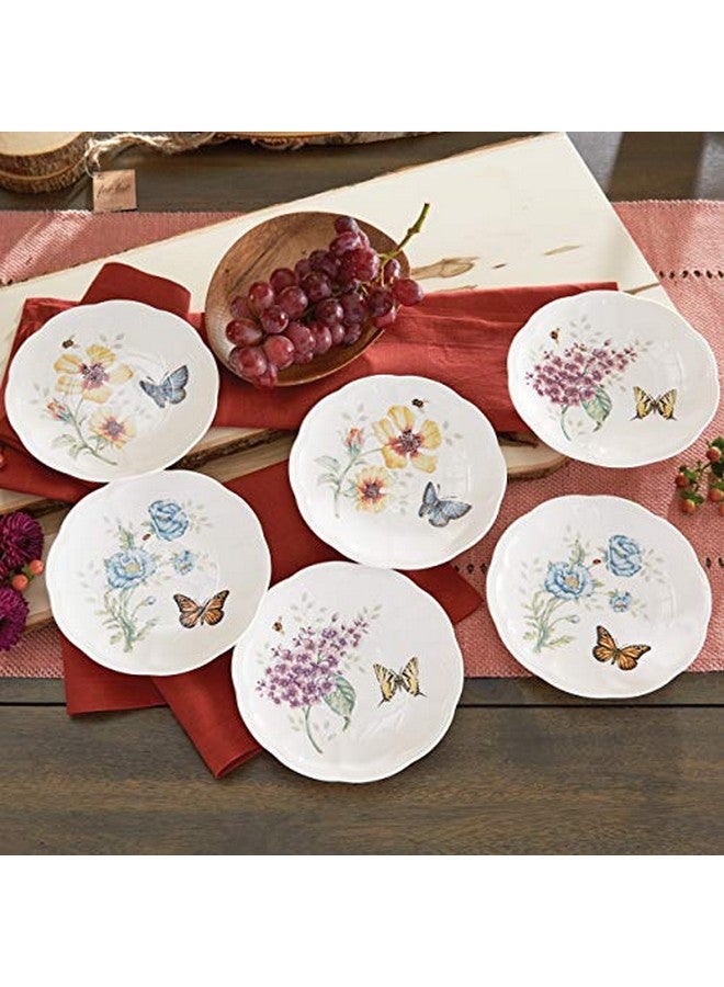 Lenox 817046 Butterfly Meadow 6-Piece Tidbit Plate Set, White, 3.05 LB - Image 4