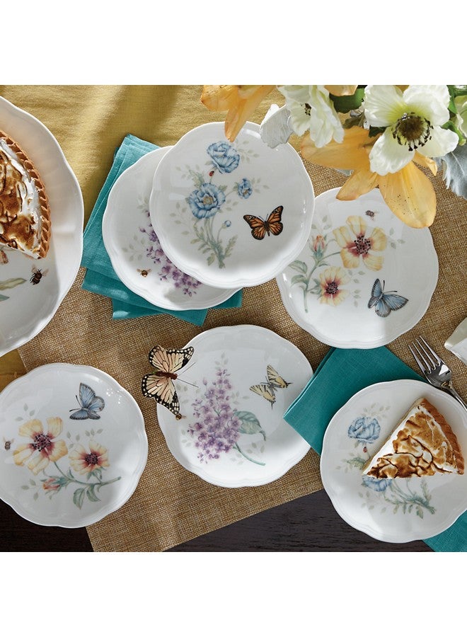 Lenox 817046 Butterfly Meadow 6-Piece Tidbit Plate Set, White, 3.05 LB - Image 3