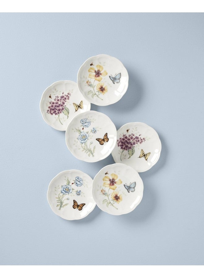 Lenox 817046 Butterfly Meadow 6-Piece Tidbit Plate Set, White, 3.05 LB - Image 2