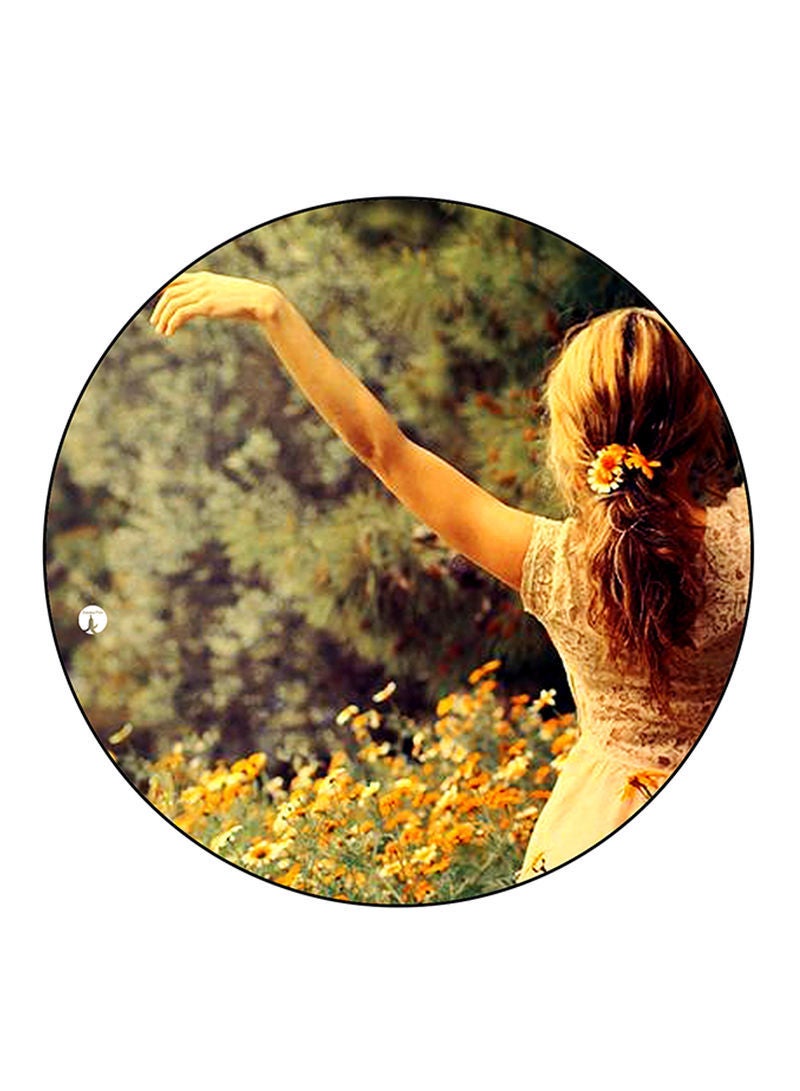 Girl Printed Mouse Pad  Multicolour