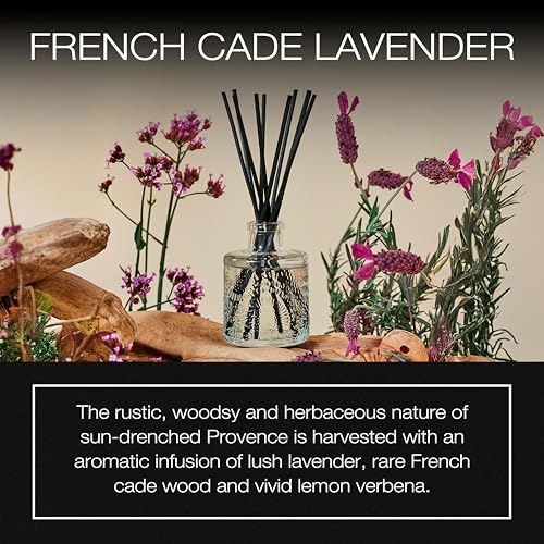 Voluspa French Cade Lavender Scented Reed Diffuser, 3.4 oz, Luxury Woody Lavender Diffuser, Oil Reed Diffusers for Home, Handcrafted in The USA - Image 2