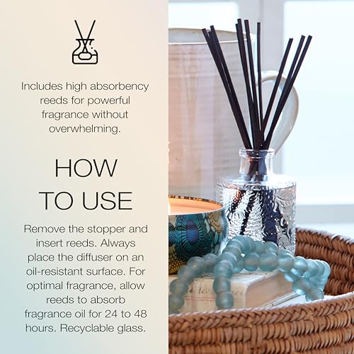 Voluspa French Cade Lavender Scented Reed Diffuser, 3.4 oz, Luxury Woody Lavender Diffuser, Oil Reed Diffusers for Home, Handcrafted in The USA - Image 4
