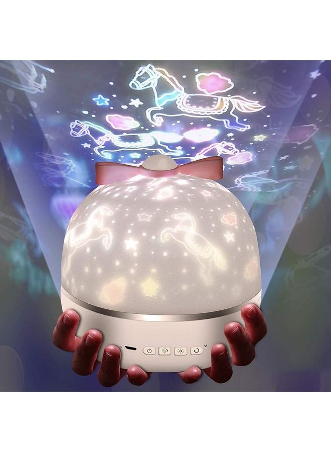 NIBEMINENT Ocean Wave Projector LED Night Light with Stereo Speakers Multicolour