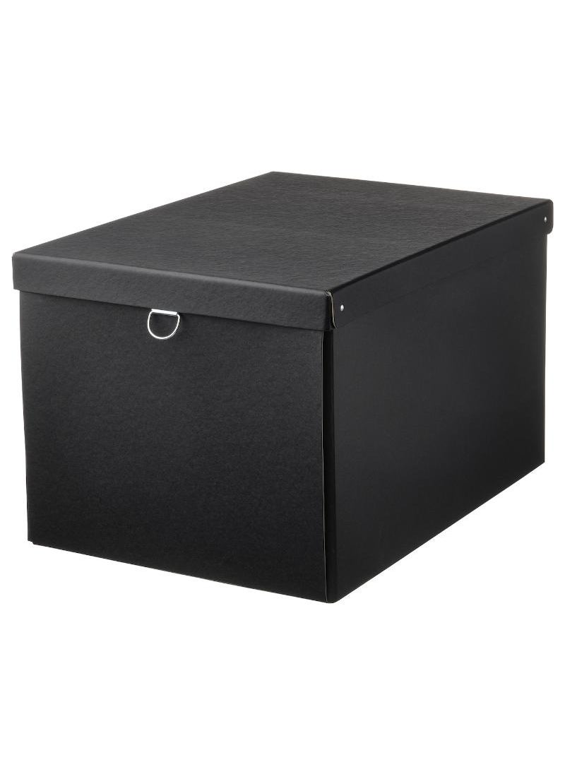 Generic - Large Black Storage Box With Lid 35 X 50 X 30 Cm Organize And Store Items Efficiently - Image 1