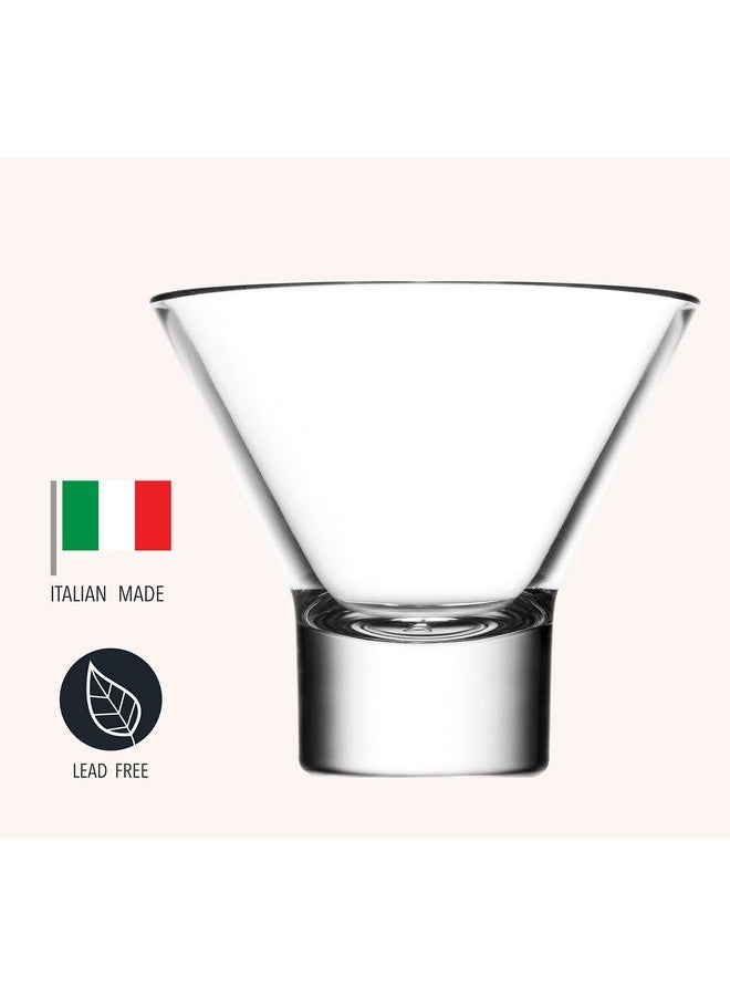 Godinger Godinger Martini Glasses, Italian Cocktail Glasses, Dessert Cups, Set of 4, 8oz - Made in Italy  - Image 2