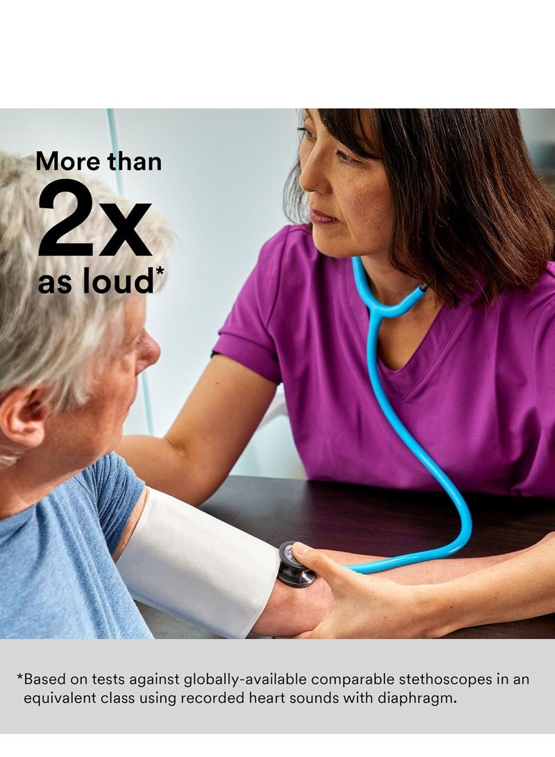 general Classic III Monitoring Stethoscope, Rainbow-Finish Chestpiece, black stem and headset, Black Tube, 69 cm, 5870 - Image 2