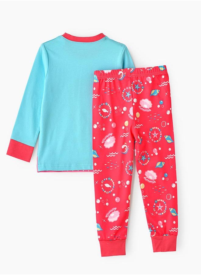 babyqlo Magical Mermaid Glow-in-the-Dark Pajama Set for Girls  - Image 2