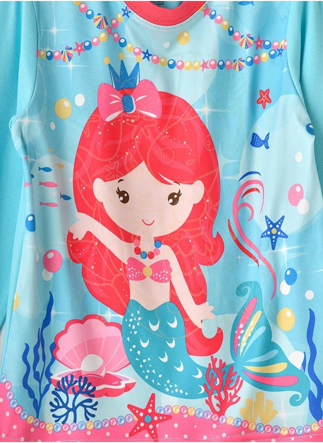 babyqlo Magical Mermaid Glow-in-the-Dark Pajama Set for Girls  - Image 5