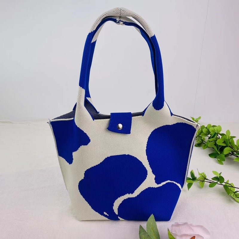 New Knitted Handbag Women'S Thickened Polyester Stereo Bag Going Out All-Match Woven Bag Knitted Bag - Image 1