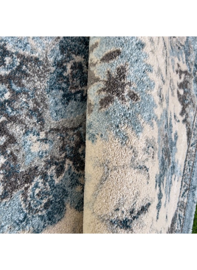 HANDPICKED FURNITURE Handpicked Furniture Vintage Blue Rug, Ultra Soft Area Carpets For Bed Room, Living Room, And Dining Room, Antislip Floor Carpets, Easy To Clean, Made In Turkey, Polypropylene, Rectangle  - Image 5