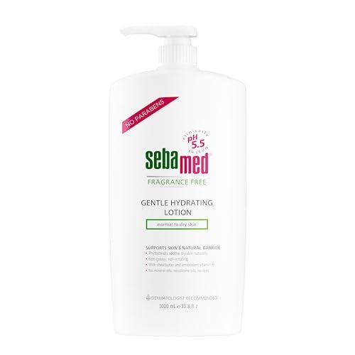 SEBAMED FragranceFree Gentle Hydrating Lotion Ultra Mild Dermatologist Recommended Moisturizer for Normal To Dry Sensitive Skin 338 Fluid Ounces 1 Liter