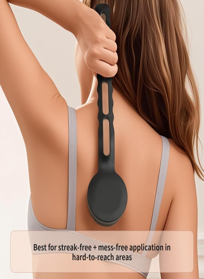 docolor Self Tanner Back Applicator, Plastic Long Handle Back Tanning Applicator Large Body Makeup Brush Vegan & Cruelty Free Self Tanner Brush For Self Tanner, Sunscreen, Bronzer, Foundation - Image 2