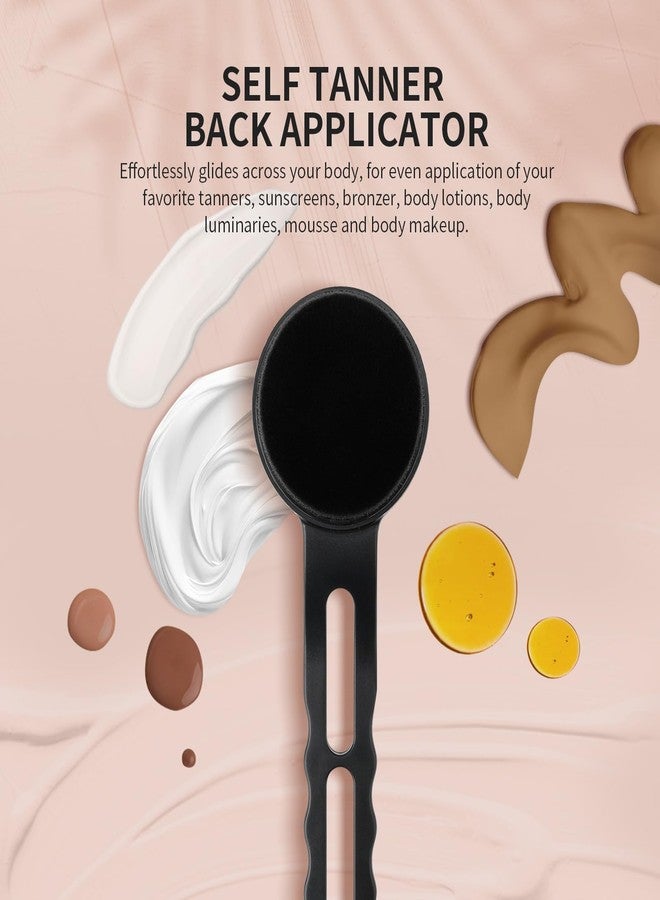 docolor Self Tanner Back Applicator, Plastic Long Handle Back Tanning Applicator Large Body Makeup Brush Vegan & Cruelty Free Self Tanner Brush For Self Tanner, Sunscreen, Bronzer, Foundation - Image 4