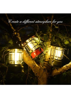 Deoxys Deoxys Camping Lantern Rechargeable Retro Metal Camping Light Hanging Dimmable COB Brightness Tent Light for Camping Emergency Fishing Hiking etc  - Image 4