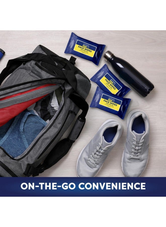 ريتينول مناديل ريتينول للرجال مغلفة بشكل فردي، ضرورية للسفر للعمل والصالة الرياضية وأثناء التنقل - مناديل مبللة كبيرة للوجه والجسم، منعشة ونظيفة، مع ماء ميسيلار وفيتامين ACE - 30 منديلًا فرديًا للوجه - Image 4