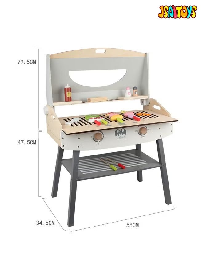 JSAITOYS Pretend Play Cooking Toy Role Play Barbecue Grill Set Toys For Kids - Image 2