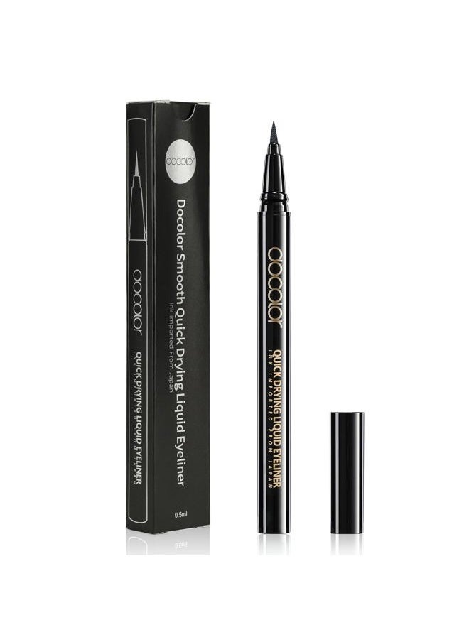 docolor - Waterproof Eyeliner Pen Super Slim Precise All Day Black Eyeliner Liquid Professional Makeup Liquid Eye Liner Pencil for Women - Image 1