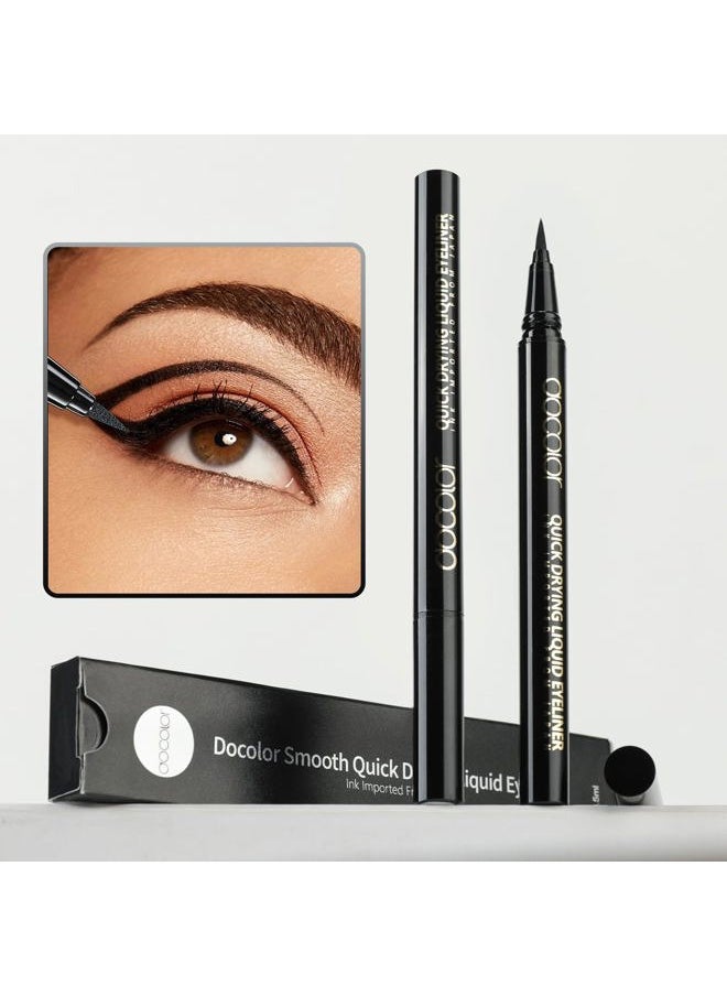 docolor - Waterproof Eyeliner Pen Super Slim Precise All Day Black Eyeliner Liquid Professional Makeup Liquid Eye Liner Pencil for Women - Image 1