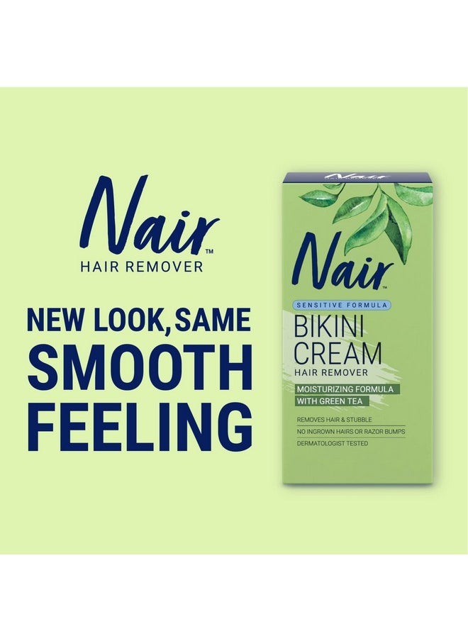 Nair - Nair Bikini Cream with Green Tea Sensitive Formula, 1.7 Ounce - Image 1