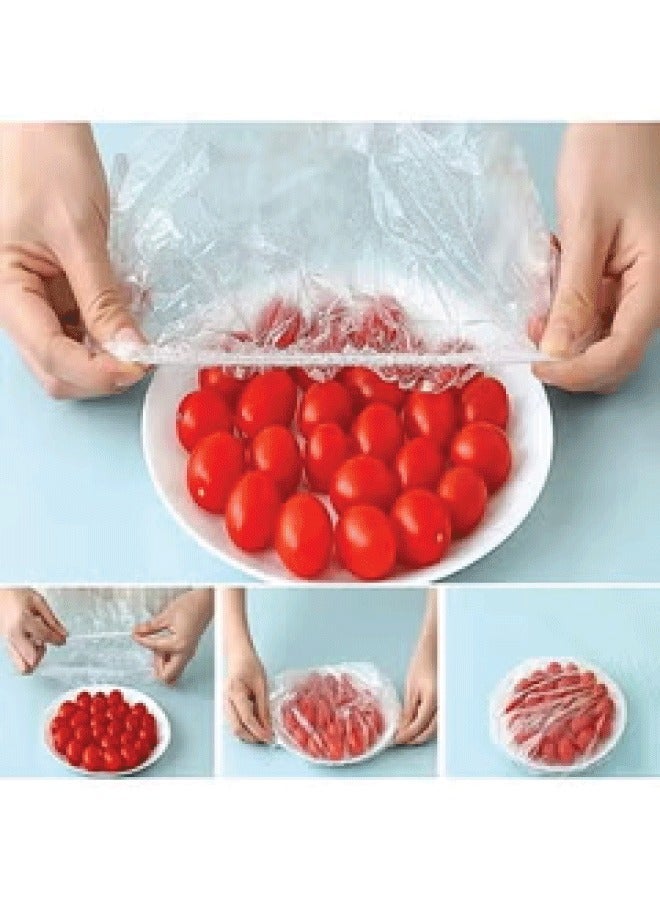 300pcs Fresh Keeping Food Bags, Reusable Flexible Plastic Lids for Food Storage - Image 3